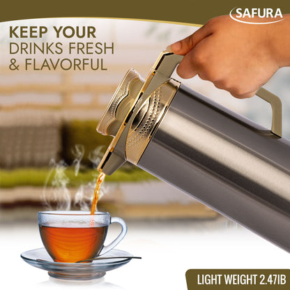 Safura Stainless Steel Carafe — Double Wall Insulated