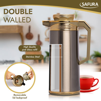 Safura Stainless Steel Carafe — Double Wall Insulated