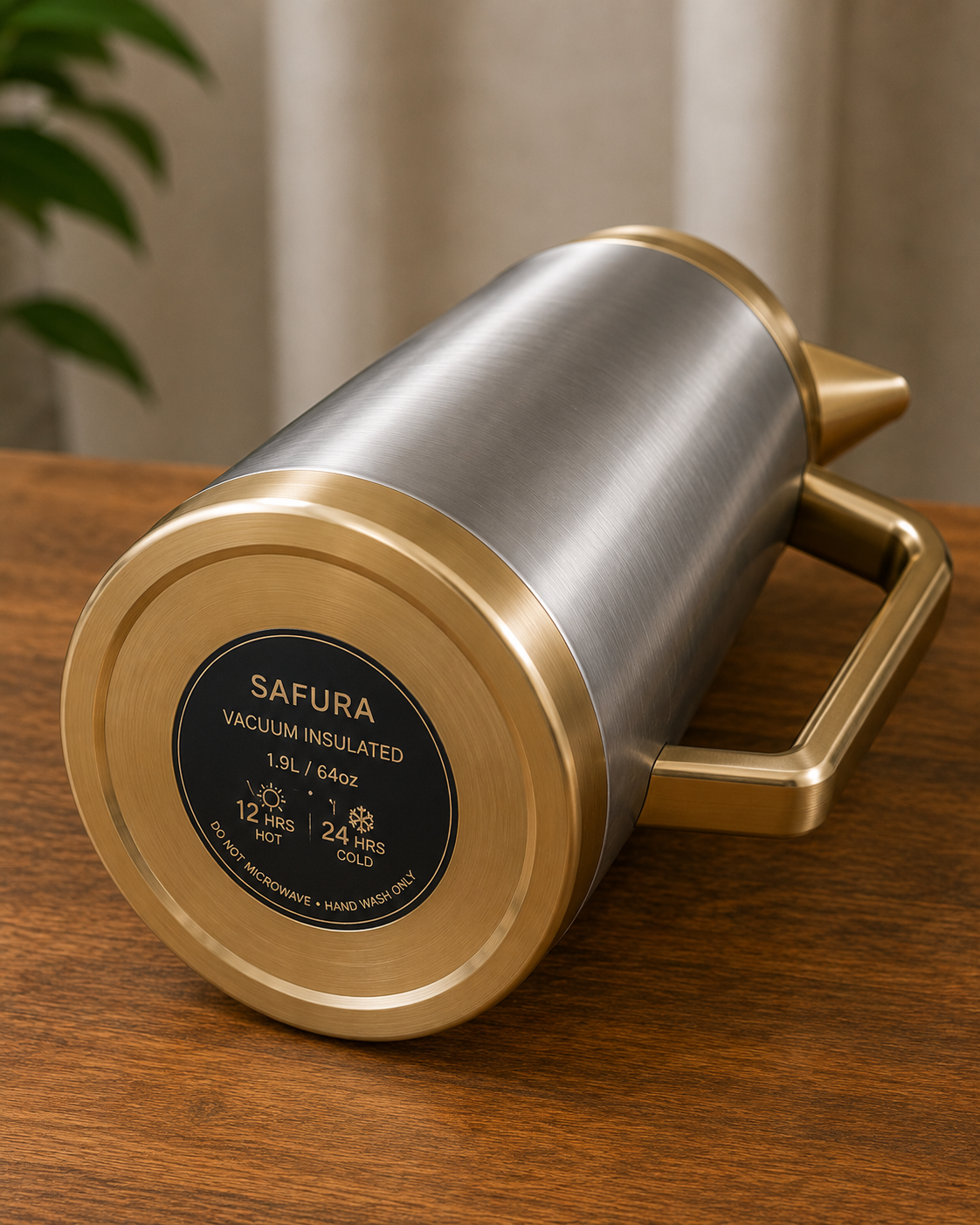 Safura Stainless Steel Carafe — Double Wall Insulated