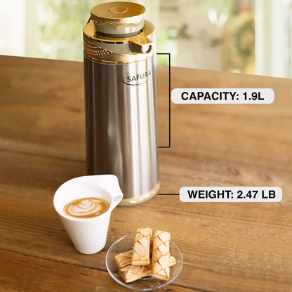 Safura Stainless Steel Carafe — Double Wall Insulated