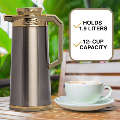 Safura Stainless Steel Carafe — Double Wall Insulated