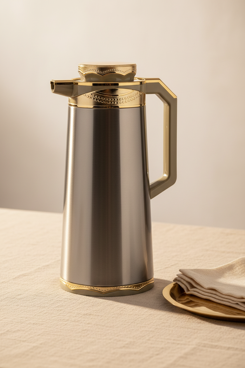 Grey Gold Carafe — Warm Linen