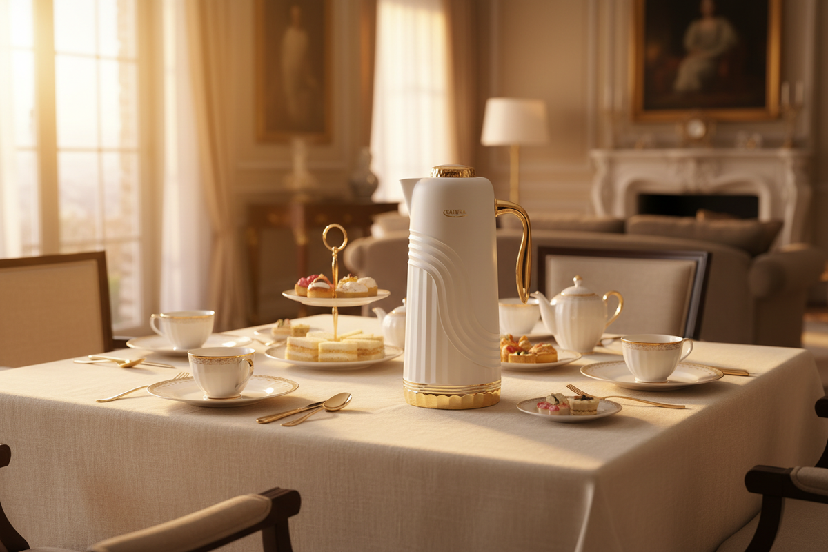 Safura White Carafe Tea Setting