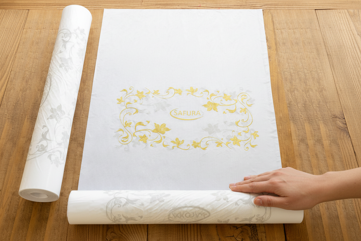 Table Cover — Detail Unroll Shot