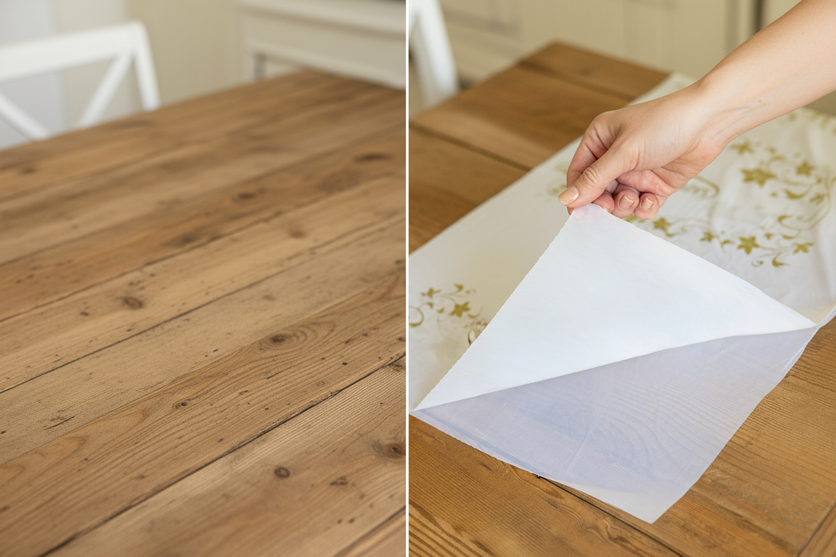 Table Cover — Pulling Across